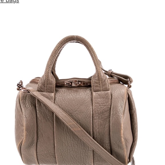 Alexander Wang Small Rocky Rockie Rocky Rose Gold Hardware Latte Pebbled $995 - Picture 2 of 10